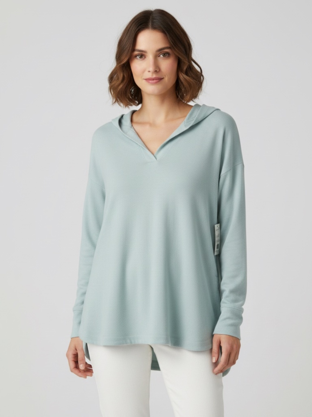 NWT style & Co blue waffle pullover hoodie. Med